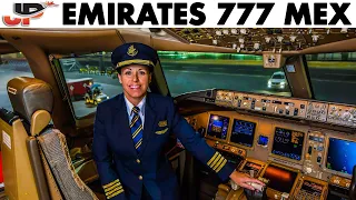 EMIRATES🇦🇪 Boeing 777 Takeoff from Mexico City + Safety Briefing