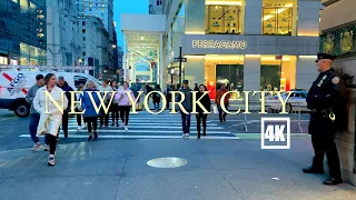 [4K]🇺🇸NYC Walk🗽Times Square, Rockefeller Center, 5th Avenue | New York Walking Tour, Manhattan NYC