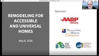 Training Webinar: Design Guidebook and Funding for Age Friendly and Accessible Home Modifications