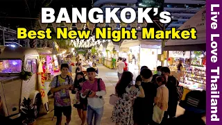 The New Train Night Market In Bangkok | Street Food , Shopping & Nightlife #livelovethailand