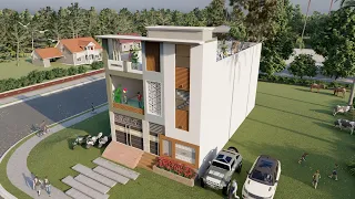 28 x 60 (8m x 18m) Modern House Plan | 4BHK with Car Parking | 188 gaj house plan.