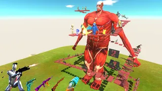 AROUND COLOSSAL TITAN  Deadly Parkour - Animal Revolt Battle Simulator