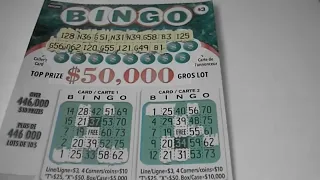 2024-03-17 Ontario Lottery OLG Instant Scratch Ticket #3039 $3 Bingo #001  - ASMR - Part 2