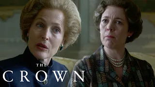 The Crown | The Queen Challenges Margaret Thatcher