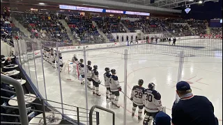 UConn Men's Ice Hockey First Game at the Toscano Family Ice Forum Starting Lineups and Puck Drop