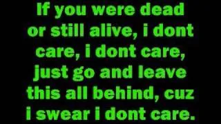 I don't care by Apocalyptica with lyrics