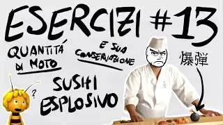 FISICA Esercizi #13 - La QUANTITA' di MOTO, gli URTI, CONSERVAZIONE della QUANTITA' di MOTO