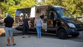 Coffee truck loses the generator hum for a greener power supply
