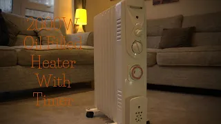 Portable Oil Filled Radiator Electric Heater With Timer Thermostat (Review) (2000W)