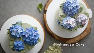 수국케이크, Buttercream Hydrangea Cake