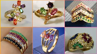 top demanding Diamond multi coloured gemstone rings Idea party wear rings engagement ring