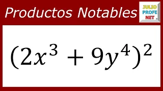 PRODUCTOS NOTABLES: BINOMIO AL CUADRADO (Ejercicio 2)