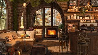 🍁 Jazz Coffee Music in a Day of Fall ☕ Cafe Ambience with Gentle Jazz Music for Relaxation