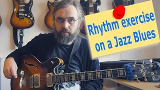Rhythm exercise on a Jazz Blues - Jazz Guitar Lesson on a Blues in F
