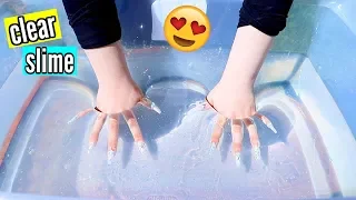 DIY Super Clear Slime! How to Make the Clearest Thick Slime Ever