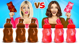 Honey Jelly Chocolate vs Real Food Challenge! Epic Food Moments &  Mukbang by RATATA COOL