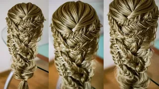 Романтичная причёска из кос на выпускной Romantic Braid Hair tutorial