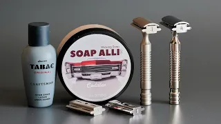 Бритва Байкал 2 полиш/сатин, Soap Alli Cadillac, LEA кабан, TABAC TABAC Original  бритьё homelike