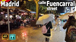 MADRID [4K] Rain walk in FUENCARRAL street ☔ Walking tour ☔ Spain - October 29, 2021