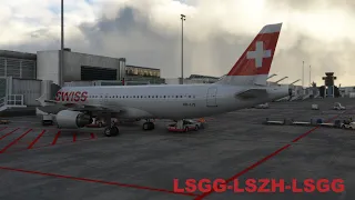 MSFS LIVE | Swiss OPS | Fenix A320 | Geneva to Zurich (Round-Trip) | GSX | VATSIM
