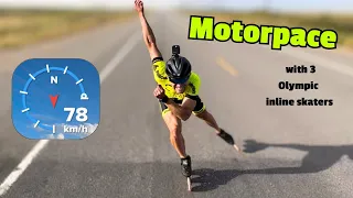 How professional skaters chase cars up to 80kph 🔥 ( motorpace with Olympians)