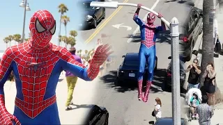 Spider-Man In Real Life Public Stunt