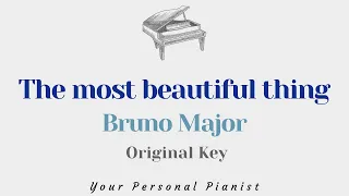 The Most Beautiful Thing - Bruno Major (Piano Karaoke) - Instrumental Cover with Lyrics