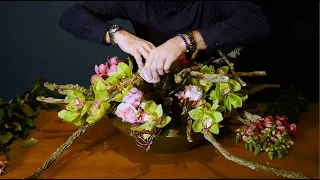 1 minute tutorial: How to Make a Cymbidium orchids table decoration