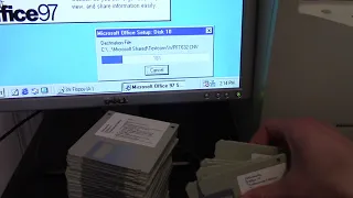 Real Time Footage - Installing Microsoft Office 97 From 46 Floppy Disks