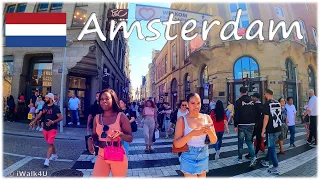 🇳🇱 Amsterdam Netherlands Summer Walking Tour 🏙 4K Walk ☀️ 🇳🇱 (Sunny Day)