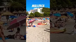 Beach walk Mallorca Camp de Mar ✨☀️🏖 Andratx ✨ #shorts #beach #sea