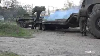 Serbian MAZ 537 Pulling Russian IMR 2 loading MT 55A Bridge Layer 1