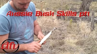 Basic Firestarting - Friction Fire using Hand Drill in Australian Bush Part 1