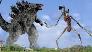 Godzilla Vs Siren Head In Real Life Fight Scene