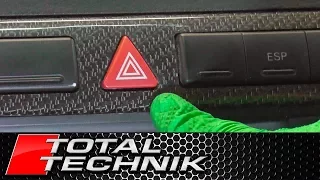 How to Remove Hazard Warning Blinkers Switch - Audi A6 S6 RS6 - C5 - 1997 -2005 - TOTAL TECHNIK