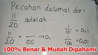 Bentuk Desimal Dari 11/20 Adalah, Bentuk Desimal Dari 11 Per 20