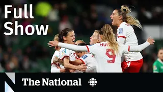 CBC News: The National | Women’s soccer pay, Warming oceans, Swift quake