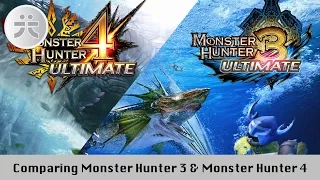 Comparing Monster Hunter 3 Ultimate and Monster Hunter 4 Ultimate