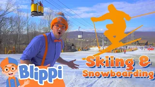 Blippi Learns How to Snowboard at Mountain Creek Resort - Winter Activities For Kids