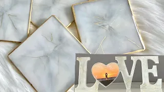 Marble Resin Coasters & Love Sign: Testing Two Techniques For Marble Effect