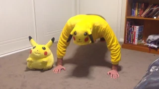 22 Push-up Challenge / Day 9: Pikachu push ups to Pokémon Re-mix