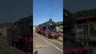 Steamlocomotive 58 311 in Hausach/Blackforest. Dampflok 58 311 beim Umsetzen in Hausach #shorts