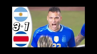 Argentina vs Costa Rica 3 1  All Goals & Highlights   2024