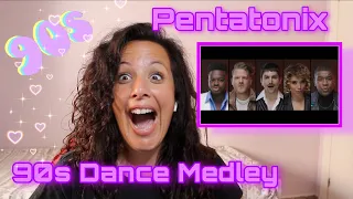 FIRST TIME REACTING to PENTATONIX | 90s DANCE MEDLEY | REACTION 💜