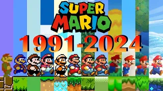 Evolution of 2D Super Mario Games: First Levels (1985-2024)