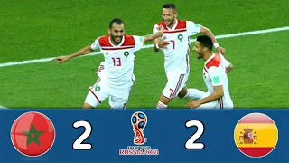 مباراة نارية ملخص مباراة المغرب و اسبانيا 2-2● كأس العالم 2018● ⟨⟨ جواد بدة⟩⟩ FULL HD