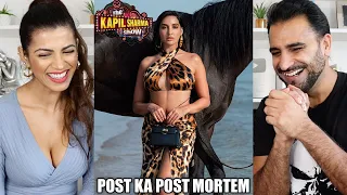 NORA FATEHI - THE KAPIL SHARMA SHOW - POST KA POST MORTEM | Ajay Devgn | Ammy Virk | REACTION!!