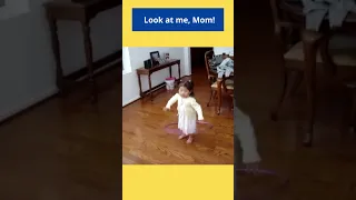 Look at me, mom! Permission to dance #shorts #bts #americasfunniestvideos #trending #baby girl