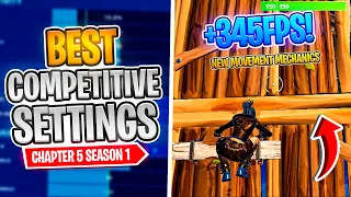 The BEST Competitive Settings in Fortnite CHAPTER 5! 🔧 (MAX FPS Boost + 0 Input Delay)