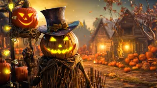 Halloween Ambience🎃Pumpkin Prince In The Autumn Village With Spooky Sounds,Relaxing Halloween Music